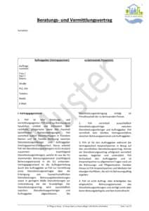 Beratungs Und Vermittlungsvertrag thumbnail of Beratungs- und Vermittlungsvertrag